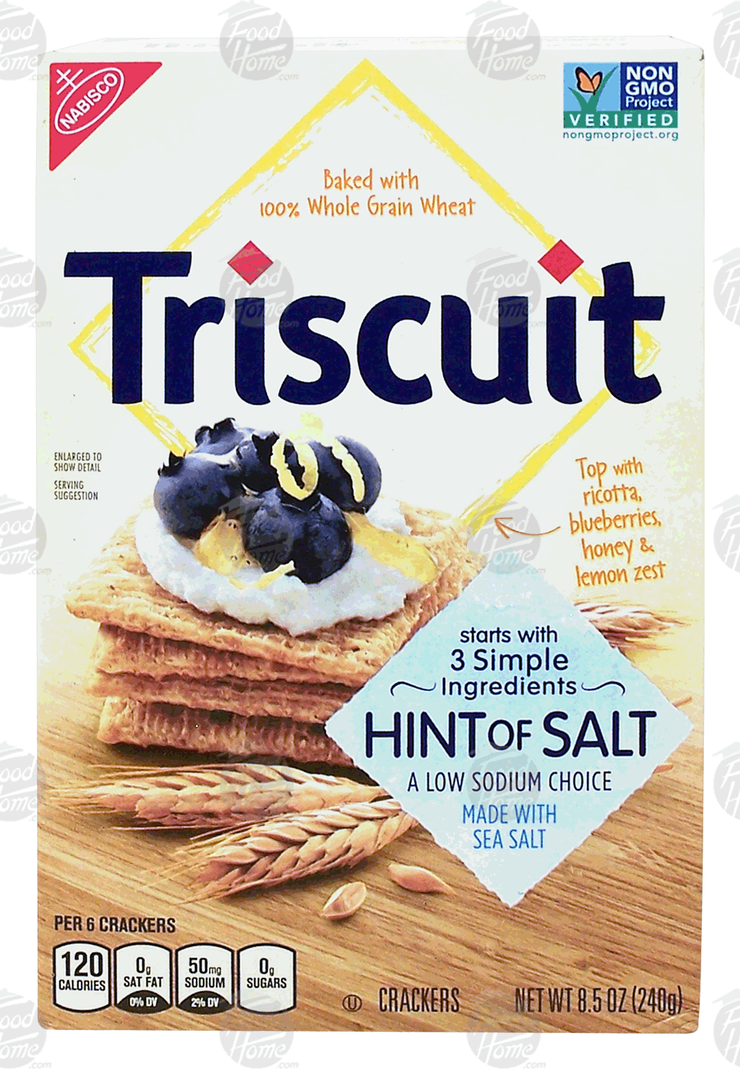 Nabisco Triscuit hint of salt whole grain wheat snack crackers Full-Size Picture